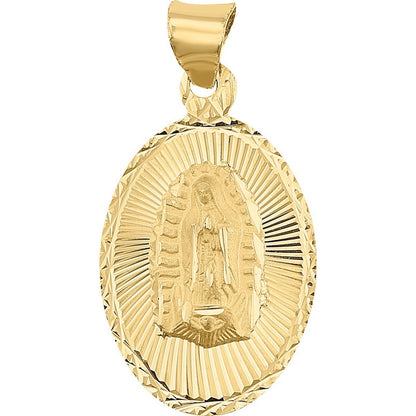 Medalla Oval Virgen De Guadalupe Med Oro 10 K + Obsequio