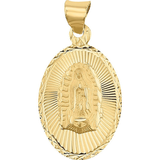 Medalla Oval Virgen De Guadalupe Med Oro 10 K + Obsequio