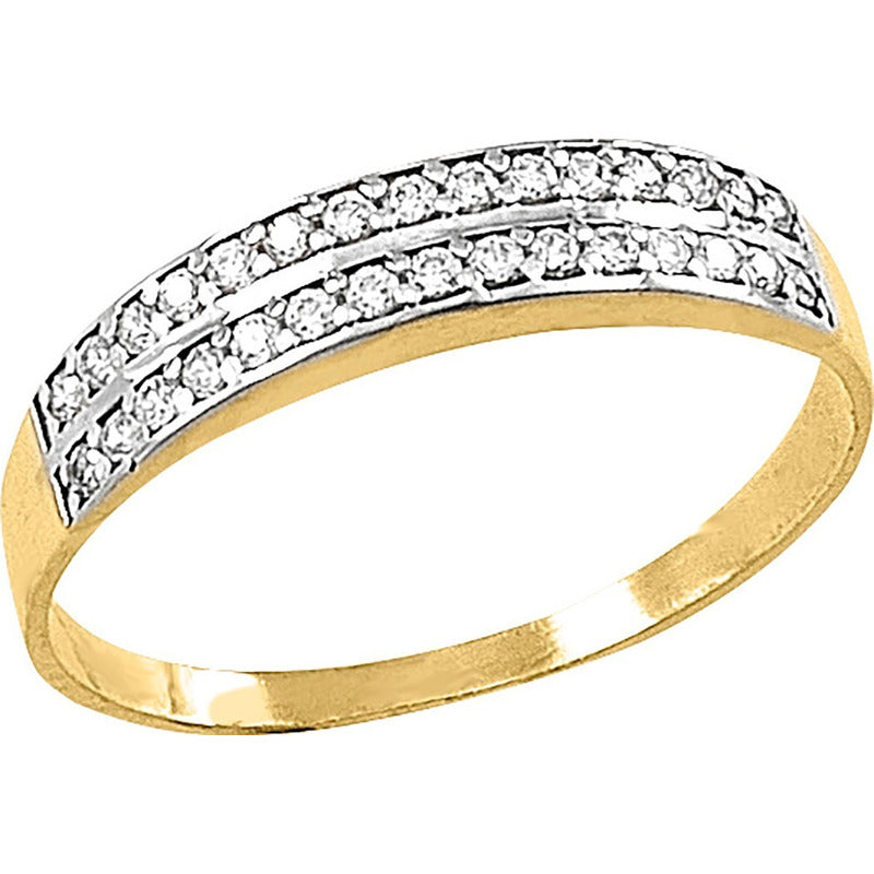 Churumbela Doble 30 Circonias Oro 10 K + Obsequio + Envio