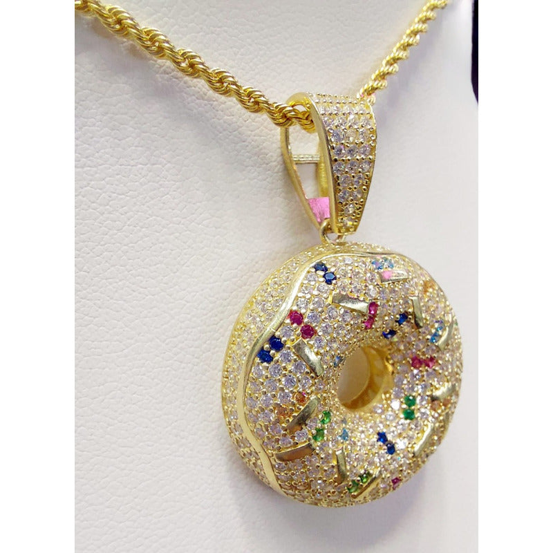 Kit Cadena + Dije Rosquilla Oro 10 K. + Obsequio