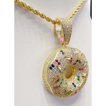 Kit Cadena + Dije Rosquilla Oro 10 K. + Obsequio