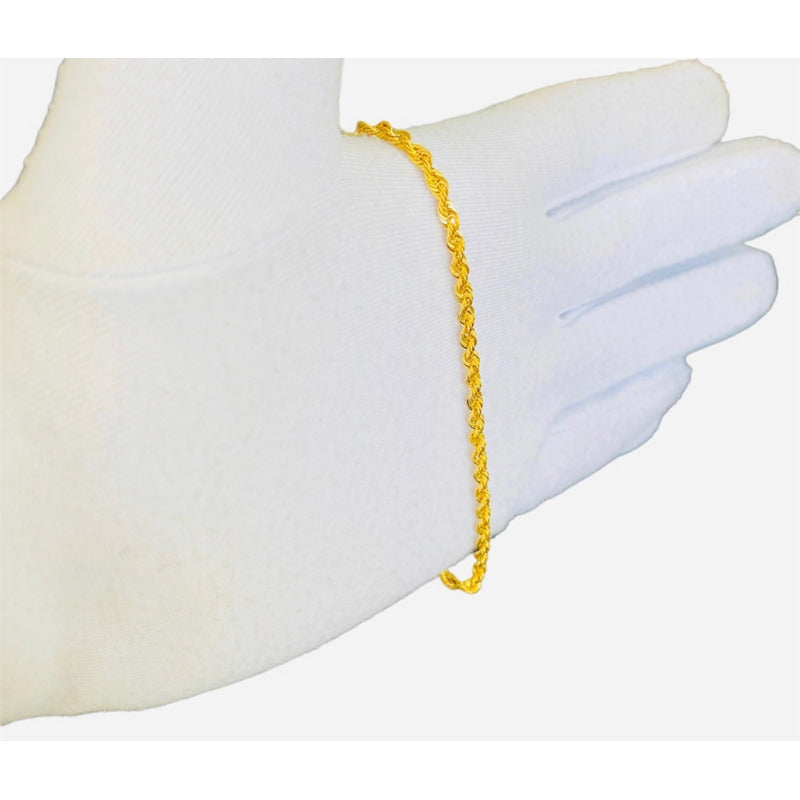Pulsera Torsal 21 Cm Por 3 Mm Oro De 14 Kilates + Obsequio