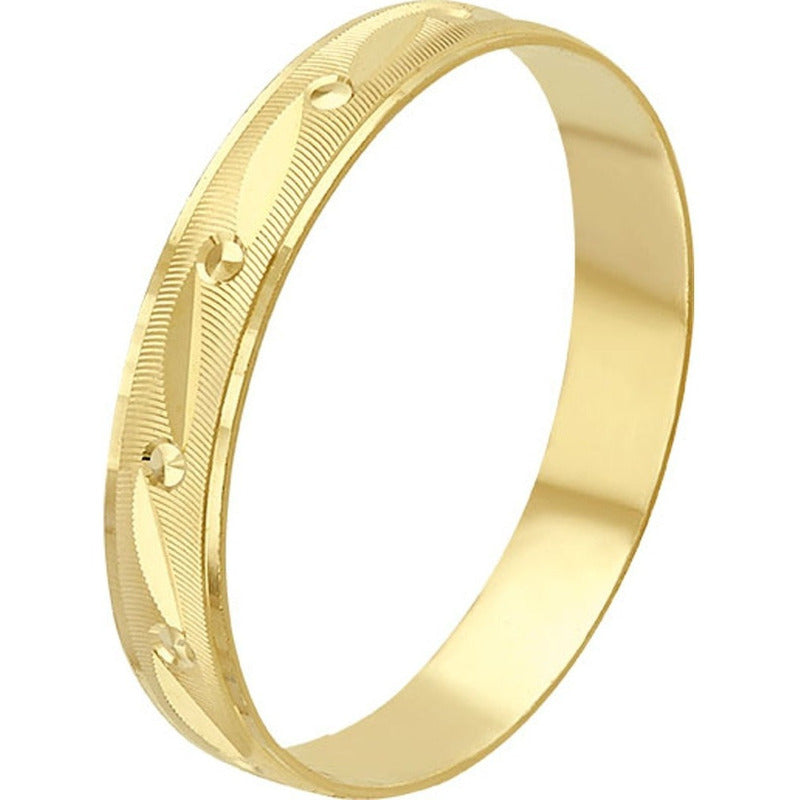 Argolla Matrimonio Rehilete 4 Mm En Oro De 10 K + Obsequio