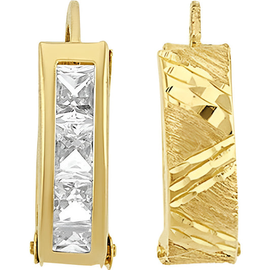 Huggies Diamante V En Oro De 10 K