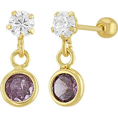 Broquel Amatista Colgante En Oro De 10 K + Obsequio + Envío