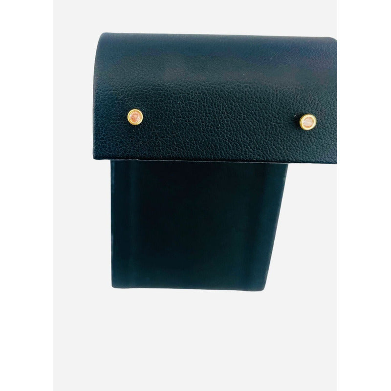 Broqueles Con Zirconia Rosa En 14 Kilates + Obsequio