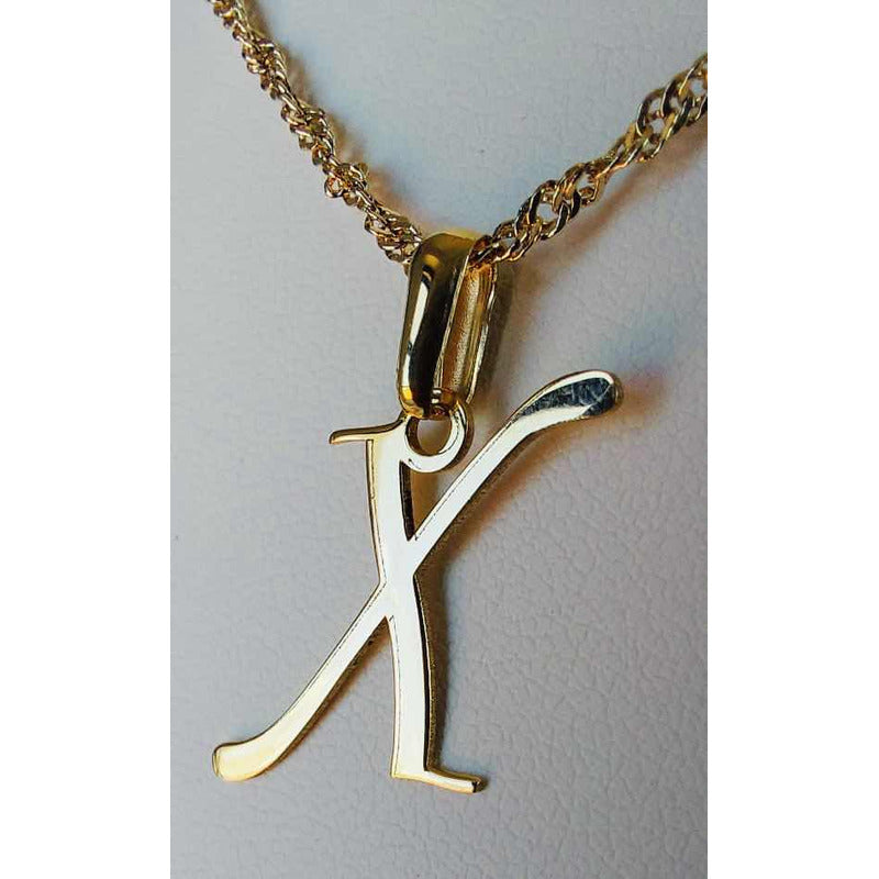 Dije Inicial Letra X Oro 14 K + Obsequio + Envio