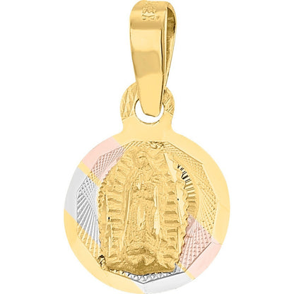 Medalla Virgen De Guadalupe Oro Florentino 14 K + Obsequio