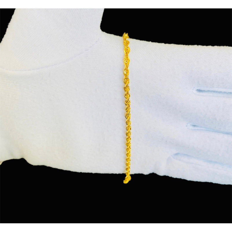 Pulsera Torsal 21 Cm Por 3 Mm Oro De 14 Kilates + Obsequio