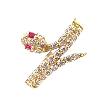 Anillo Ojos Rojos Joyería M De León  Oro 14k + Regalo