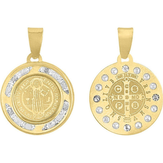 Medalla San Benito En Oro De 10 K + Obsequio + Envio