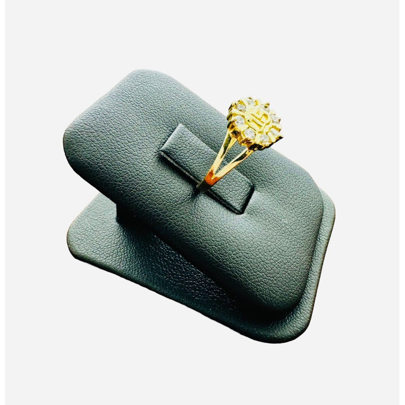 Anillo Roseta De Xv Años En Oro De 10 K + Obsequio + Envio